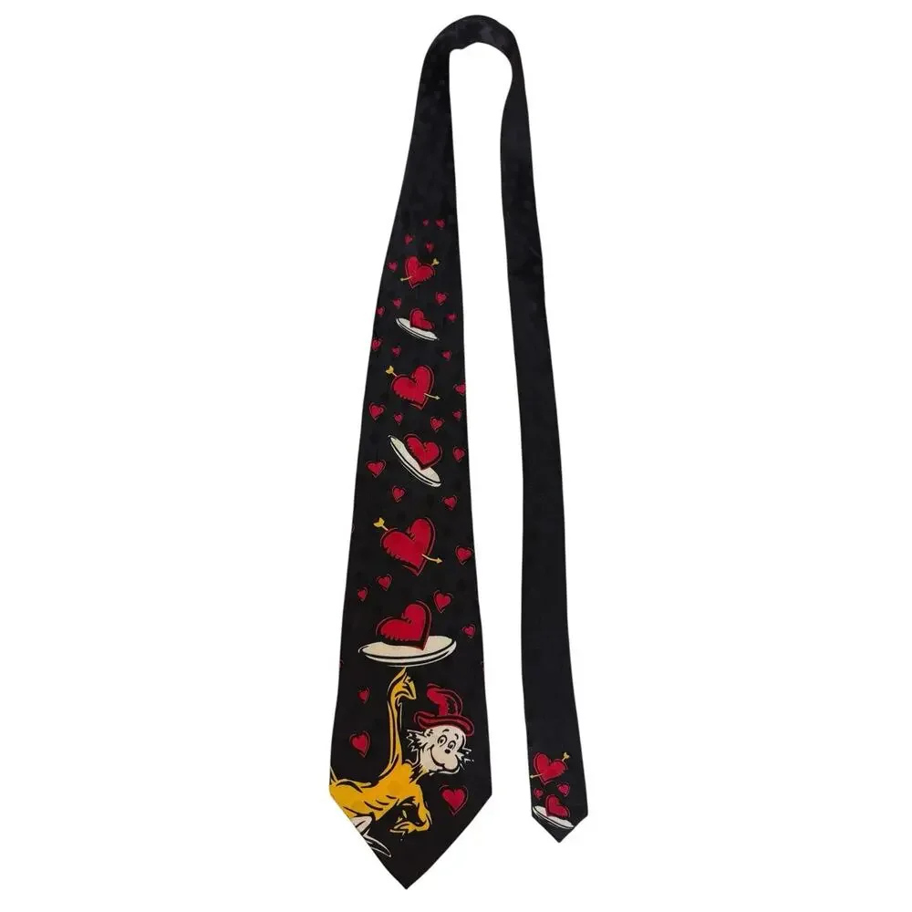 Dr Seuss Green Eggs And Ham Sam I Am Hearts Valentine Novelty Cartoon Necktie